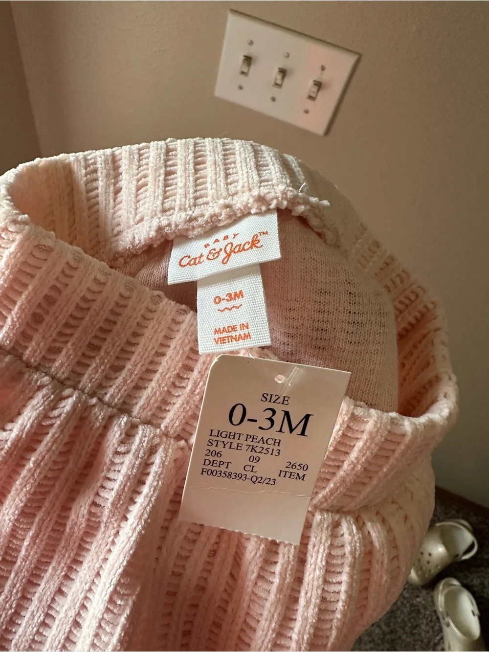 Cat & Jack Light Pink Knit Openwork Baby Sweater
